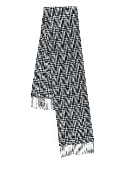 John Varvatos Star USA - Glen Plaid Wool & Cashmere Scarf