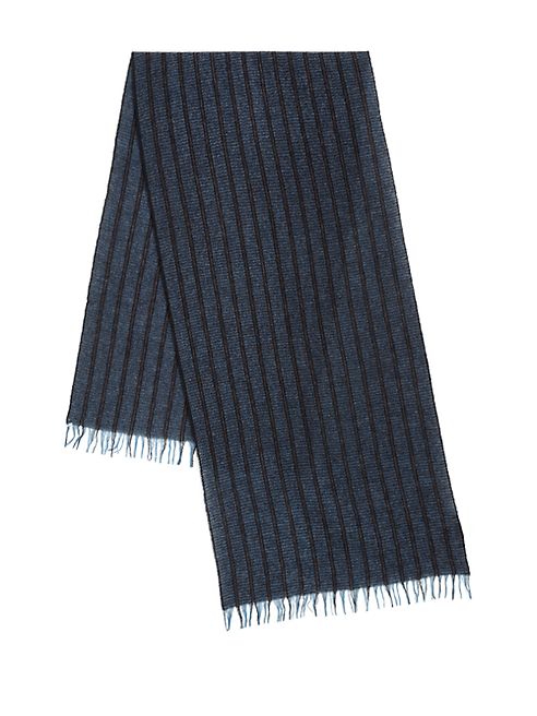 John Varvatos Star USA - Ticking Stripe Cashmere Scarf