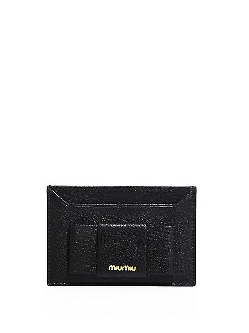 Miu Miu - Madras Bicolor Leather Bow Card Case