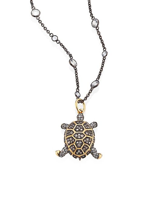 Annoushka - Mythology Diamond & 18K Yellow Gold Baby Turtle Amulet