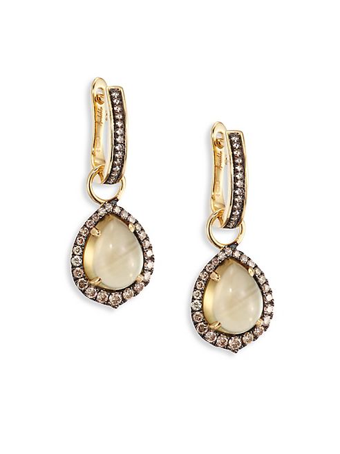 Annoushka - Annoushka Diamond & Olive Quartz Drops