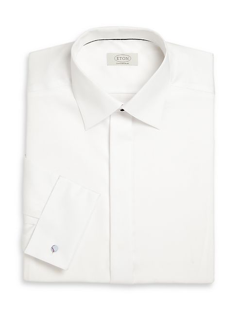 Eton - Contemporary-Fit Formal Diamond Weave Dress Shirt