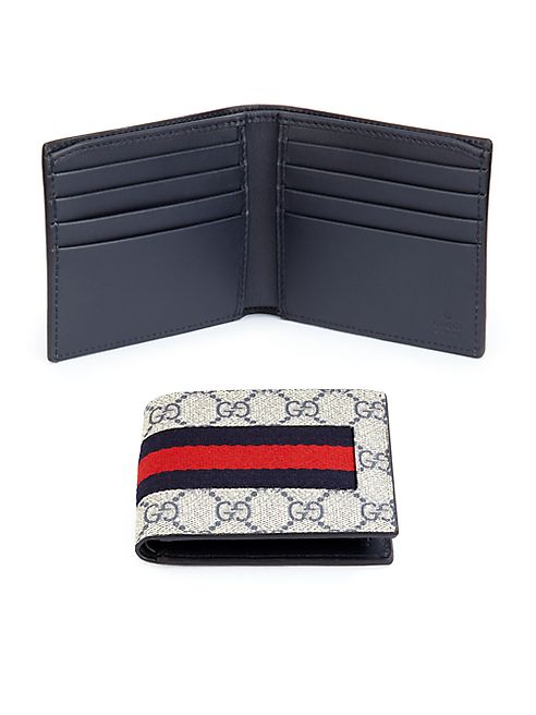 Gucci - GG Supreme Canvas Web Bifold Wallet