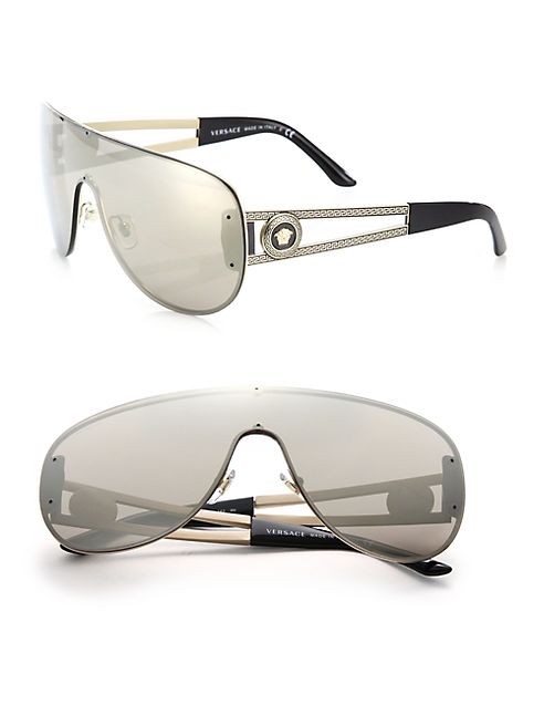 Versace - 41MM Pilot Mirrored Metal Sunglasses