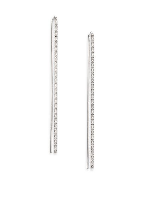 Meira T - Diamond & 14K White Gold Drop Earrings