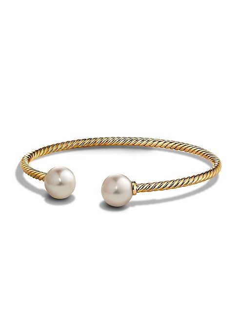 David Yurman - Bead Bracelet with Pearl in 18K Gold