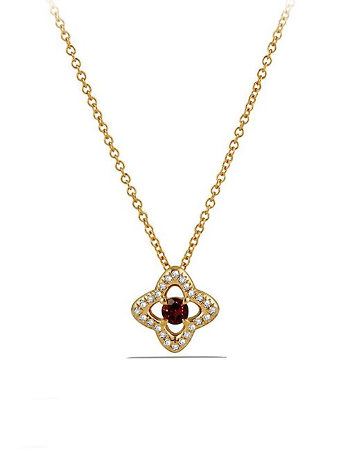 David Yurman - Venetian Quatrefoil Garnet Necklace