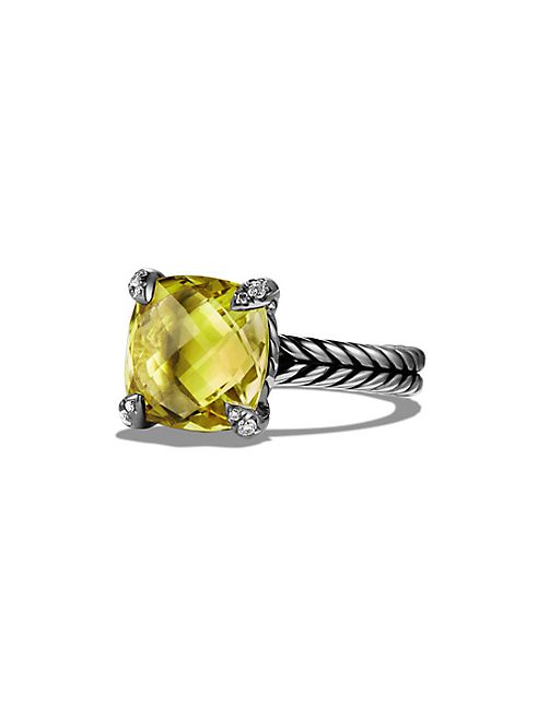 David Yurman - Châtelaine Ring with Lemon Citrine and Diamonds