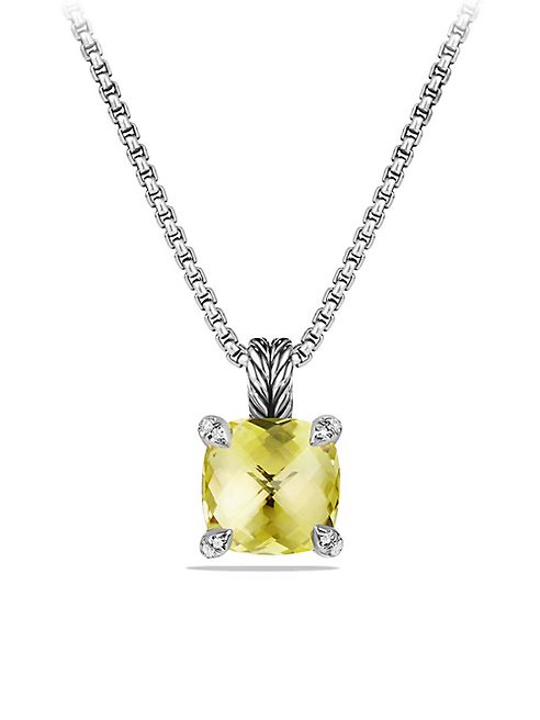 David Yurman - Châtelaine Pendant Necklace with Lemon Citrine and Diamonds