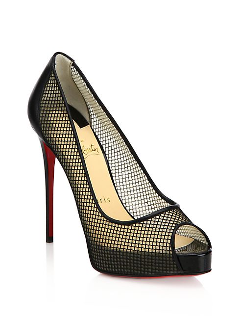 Christian Louboutin - Very Rete Mesh Peep-Toe Pumps