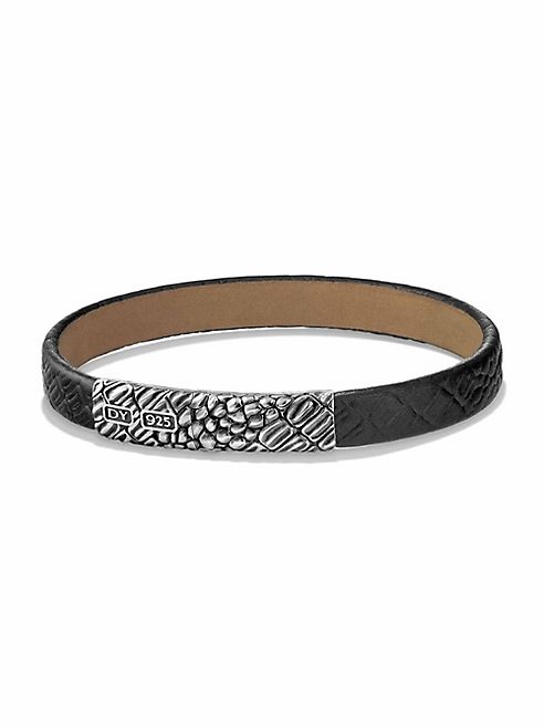 David Yurman - Naturals Sterling Silver & Alligator Leather Bracelet