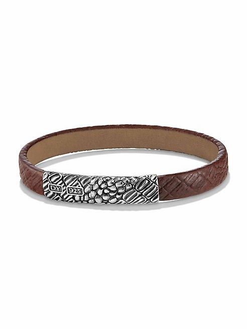 David Yurman - Naturals Sterling Silver & Alligator Leather Bracelet