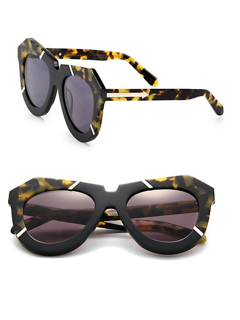 Karen Walker - Poolside 51MM Plastic Cat Eye Sunglasses