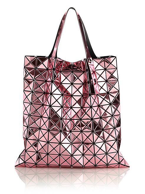 Bao Bao Issey Miyake - Platinum Faux Patent Leather Tote