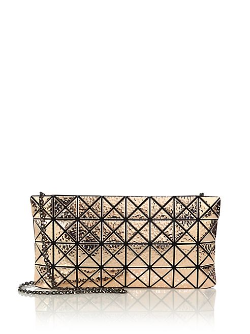 Bao Bao Issey Miyake - Platinum Hammered Metallic Faux Leather Clutch