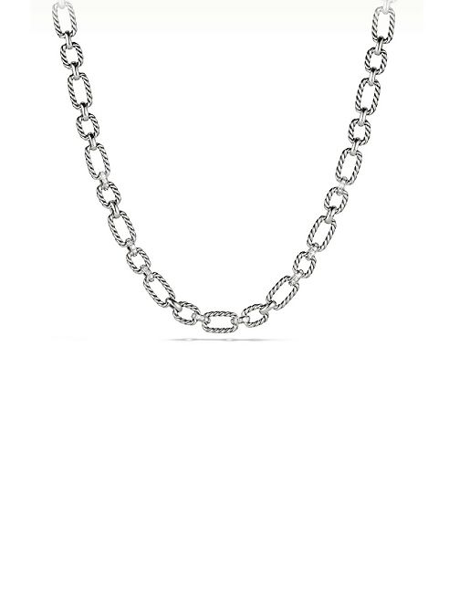 David Yurman - Cushion Link Chain Necklace with Diamonds