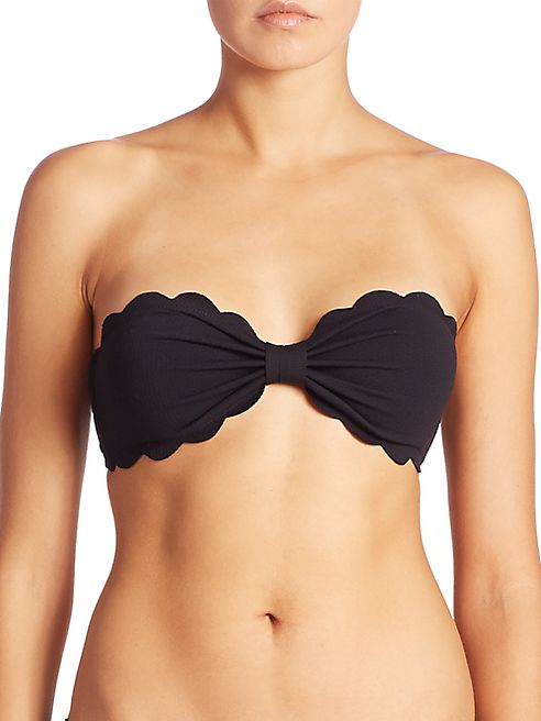 Marysia - Antibes Scalloped Bandeau Bikini Top