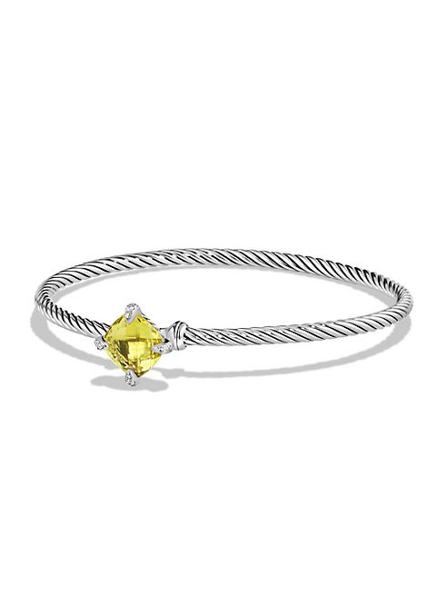 David Yurman - Chatelaine Diamond & Lemon Citrine Cabled Bracelet