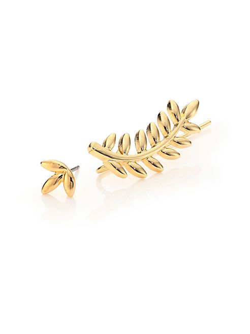 ABS by Allen Schwartz Jewelry - Leaf Ear Crawler & Stud Set