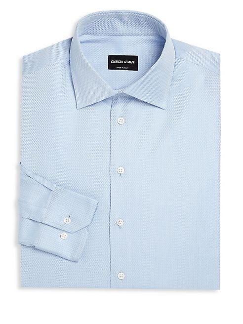 Giorgio Armani - Textured Regular-Fit Dress Shirt