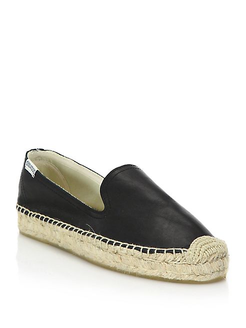 Soludos - Leather Platform Espadrille Flats