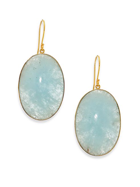 Lena Skadegard - Aquamarine & 18K Yellow Gold Drop Earrings