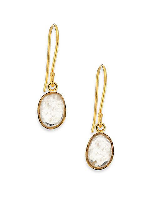 Lena Skadegard - Moonstone & 18K Yellow Gold Drop Earrings