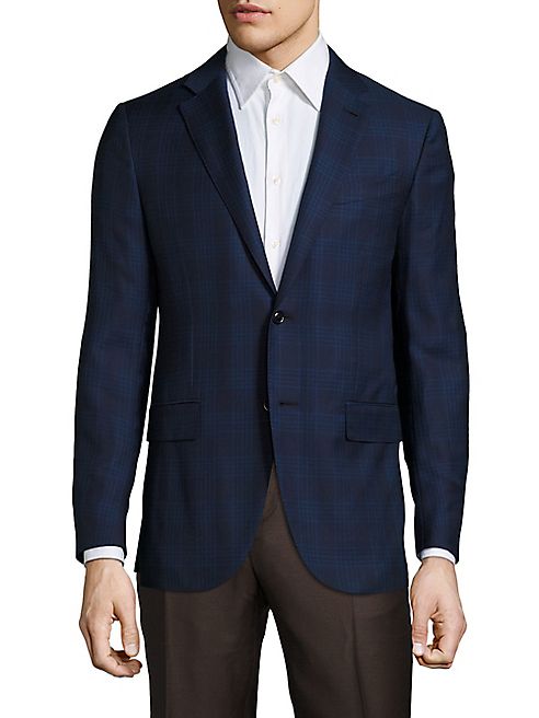 Ermenegildo Zegna - Milano Wool & Silk Blend Plaid Blazer