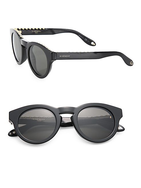 Givenchy - 48MM Round Acetate Mirrored Sunglasses