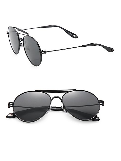 Givenchy - 56MM Metal Aviator Sunglasses