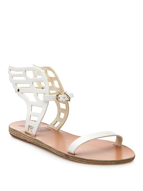 Ancient Greek Sandals - Ikaria Lace Leather Wing Sandals