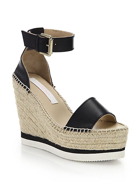 See by Chloé - Glyn Leather Espadrille Wedge Platform Sandals