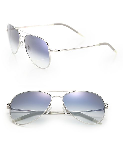 Oliver Peoples - Kannon 59MM Polarized Double-Bridge Aviator Sunglasses