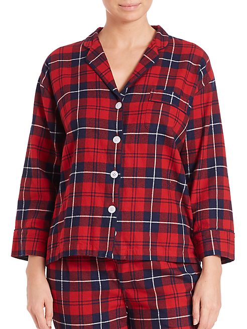 Sleepy Jones - Marina Plaid Flannel Pajama Shirt