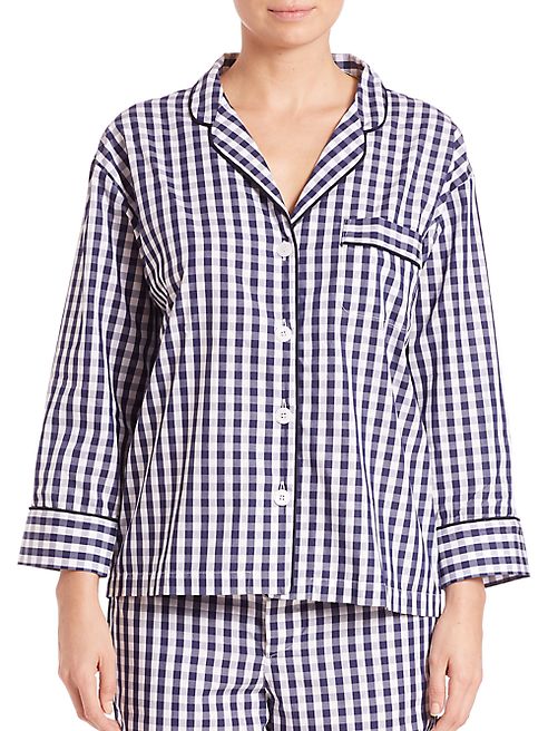 Sleepy Jones - Marina Large Gingham Pajama Shirt