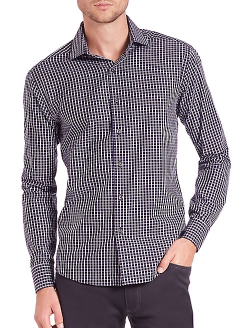 Vince Camuto - Slim-Fit Checked Shirt