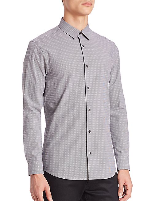 Z Zegna - Dobby Effect Button-Down Shirt