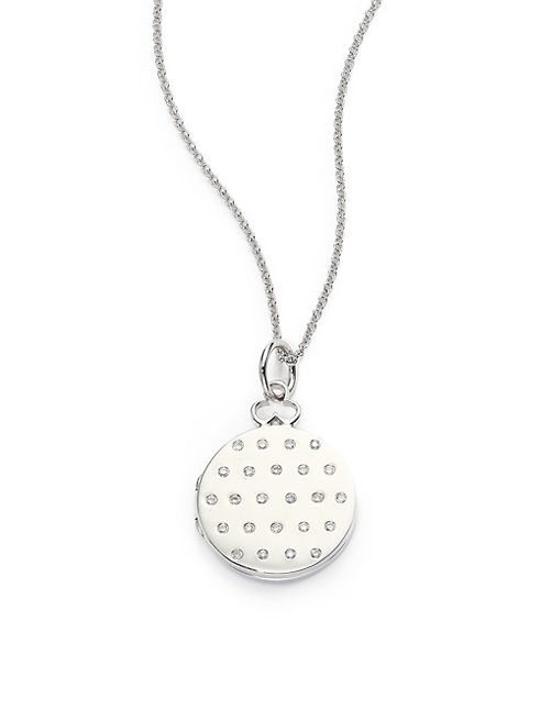 Devon Woodhill - 18K Polished White Gold & Diamond Jane Locket