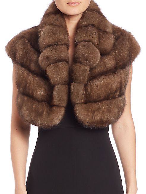 The Fur Salon - Cropped Sable Fur Vest