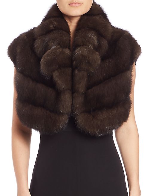 The Fur Salon - Cropped Sable Fur Vest