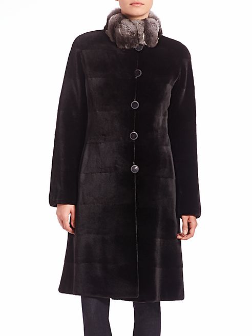 The Fur Salon - Reversible Chinchilla & Sheared Mink Fur Coat