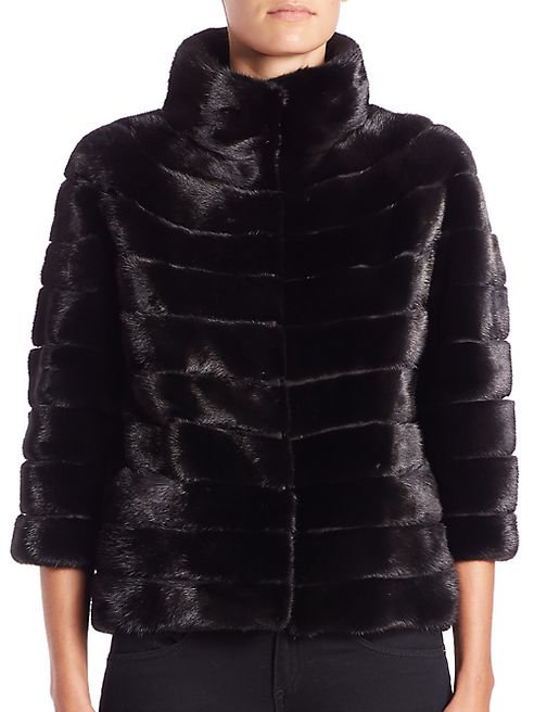 The Fur Salon - Three-Quarter Sleeve Mink Jacket