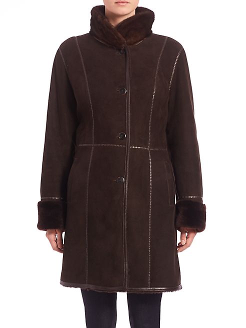 The Fur Salon - Shearling Mink-Collar Coat