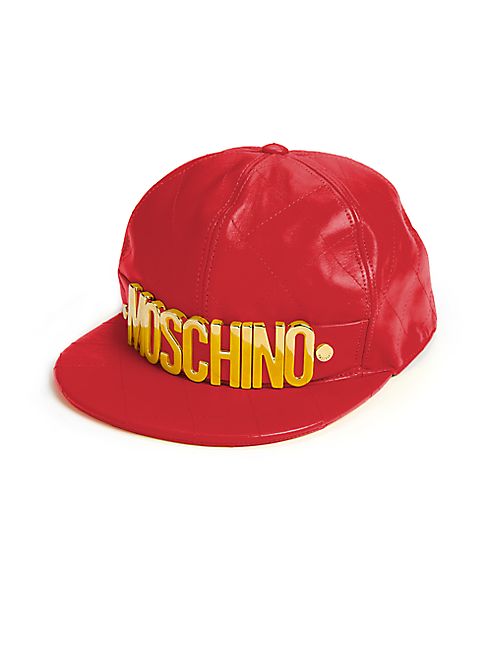 Moschino - Quilted Leather Logo Cap