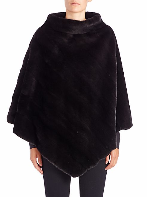 Zandra Rhodes - Asymmetrical Mink Poncho