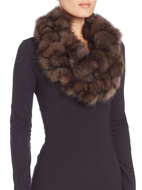 The Fur Salon - Sable Infinity Scarf