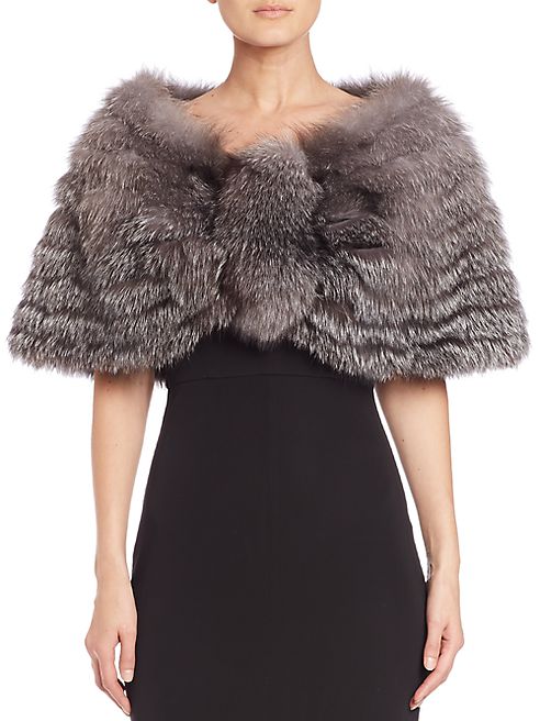 The Fur Salon - Shirred Fox Fur Cape