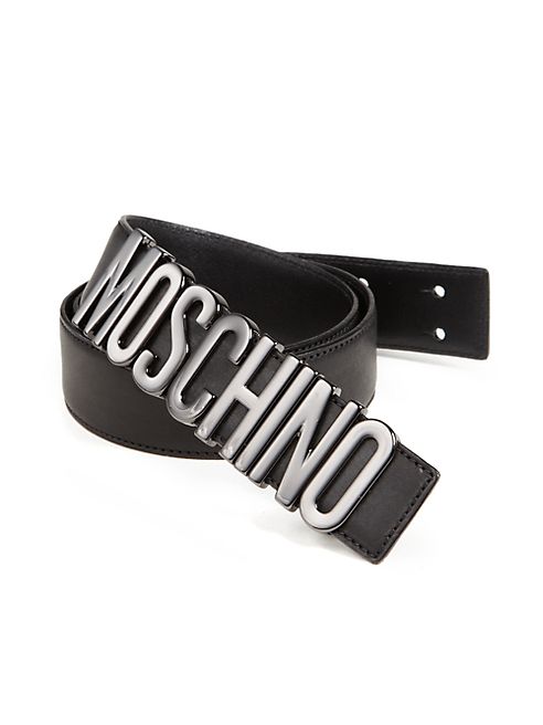 Moschino - Logo-Detail Leather Belt