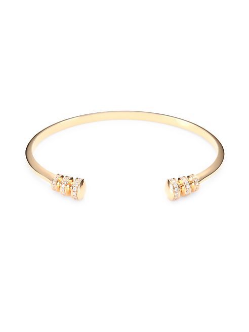 Melissa Kaye - Tori Diamond & 18K Yellow Gold Open Cuff