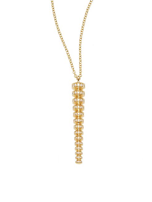 Melissa Kaye - Tori Diamond & 18K Yellow Gold Pendant Necklace